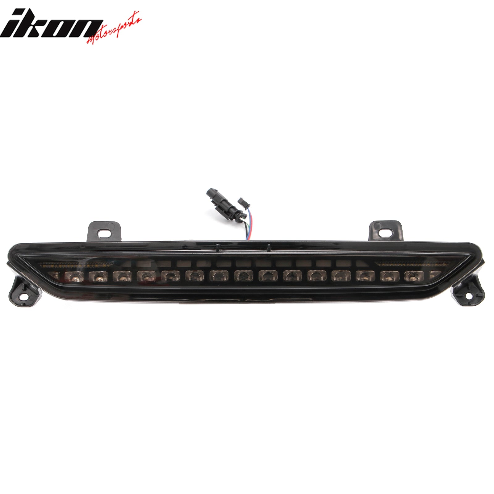For 24-26 Ford Mustang GT-S Style LED ABS Rear Bumper Brake Light Smoked Len Red