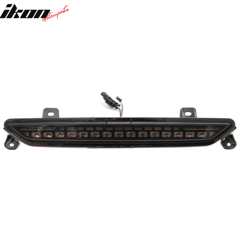 For 24-26 Ford Mustang GT-S Style LED ABS Rear Bumper Brake Light Smoked Len Red