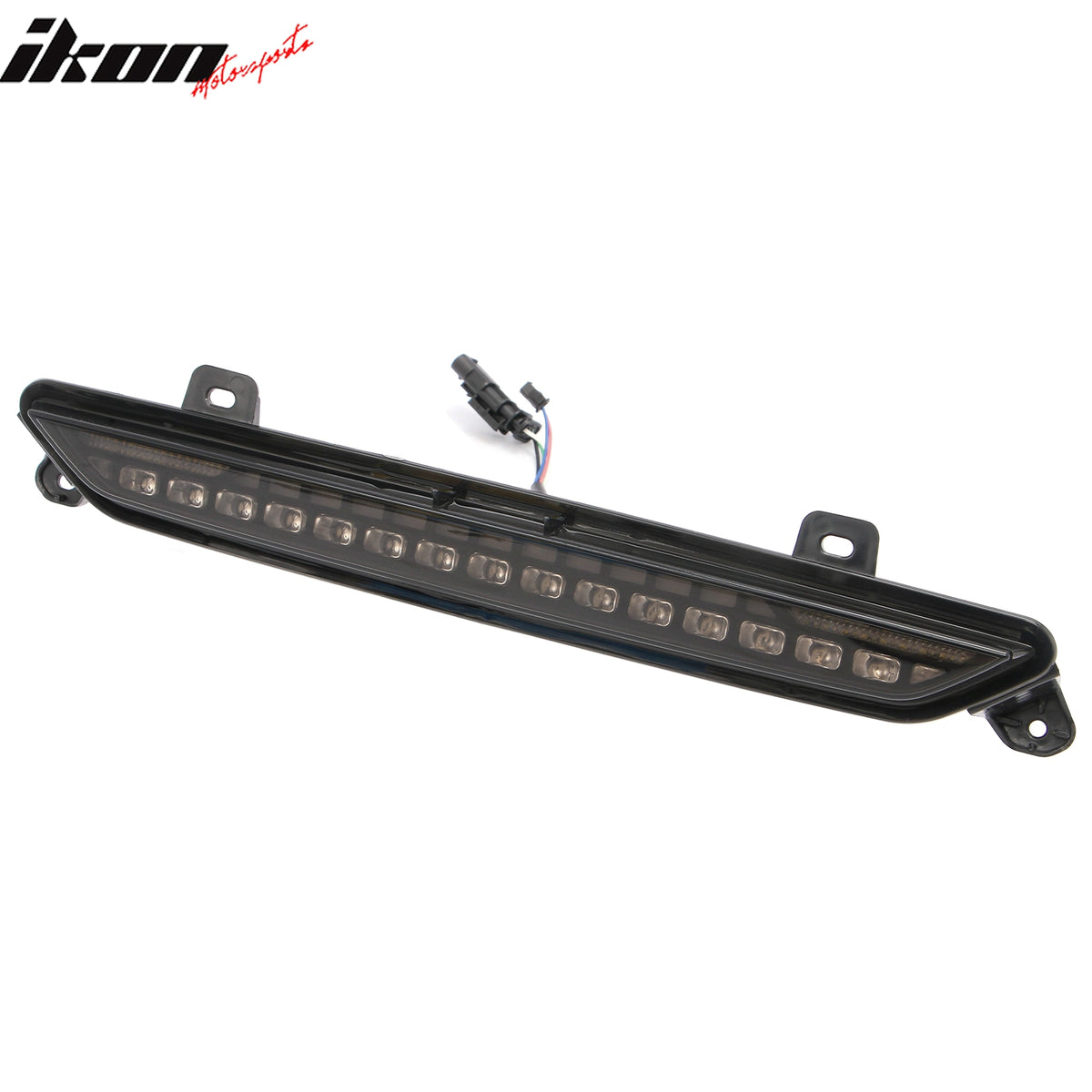 For 24-26 Ford Mustang GT-S Style LED ABS Rear Bumper Brake Light Smoked Len Red