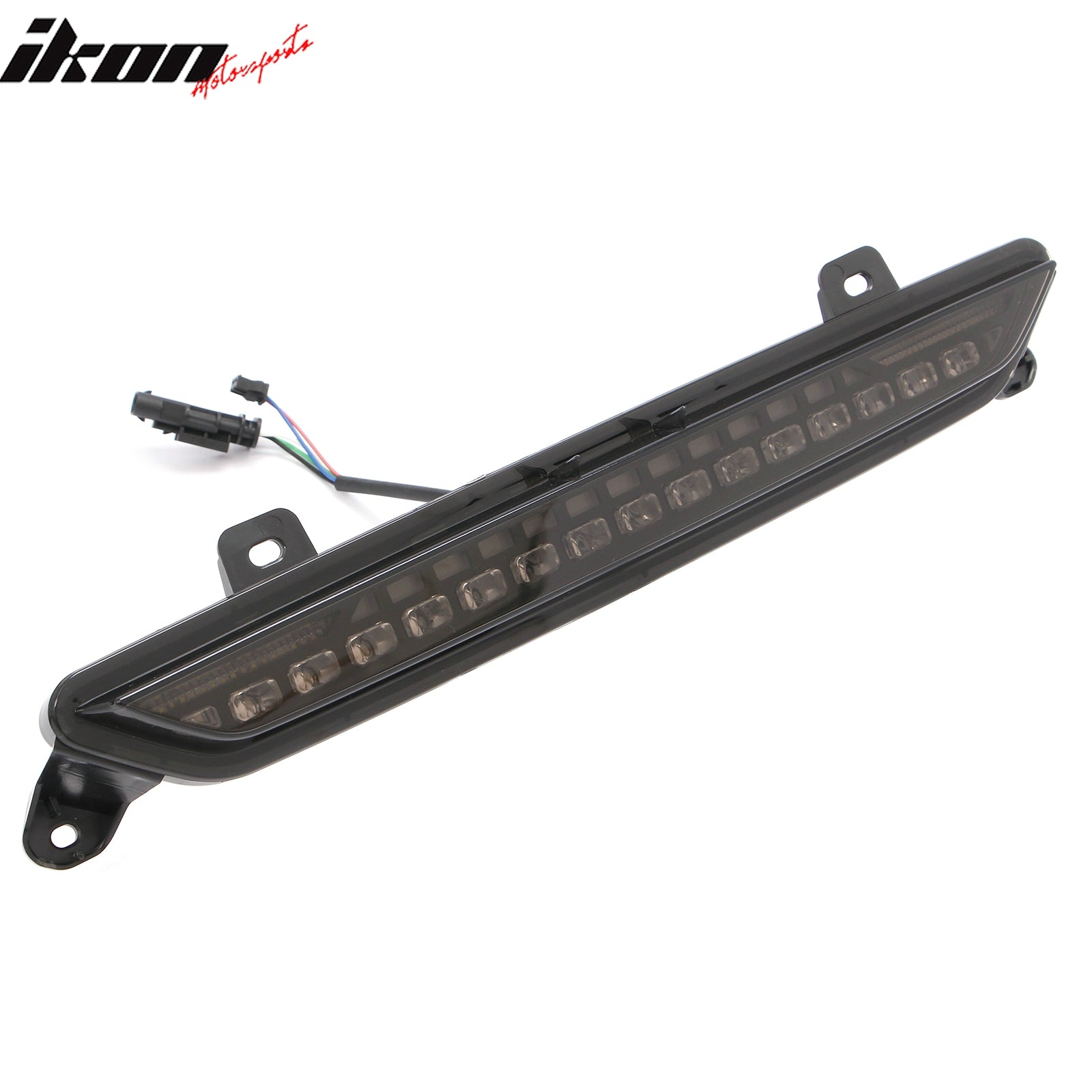For 24-26 Ford Mustang GT-S Style LED ABS Rear Bumper Brake Light Smoked Len Red