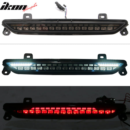For 24-26 Ford Mustang GT-S Style LED ABS Rear Bumper Brake Light Smoked Len Red