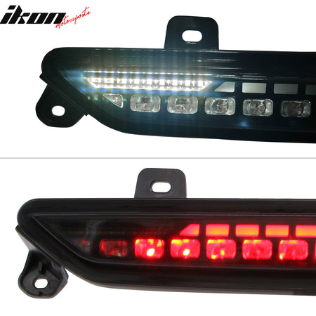 For 24-26 Ford Mustang GT-S Style LED ABS Rear Bumper Brake Light Smoked Len Red