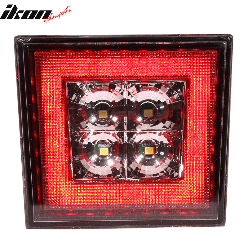 Universal Square Clear LED Rear Tail Third 3RD Brake Lights Stop Safety Lamp
