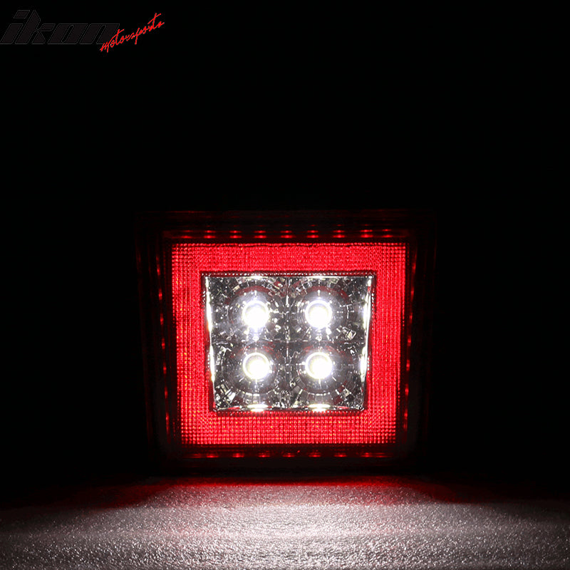 Universal Square Clear LED Rear Tail Third 3RD Brake Lights Stop Safety Lamp