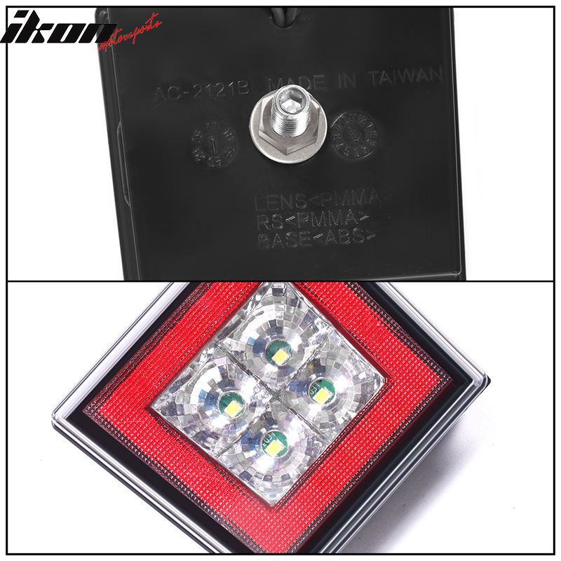 Universal Square Red LED Rear Tail Third 3RD Brake Lights Stop Safety Lamp