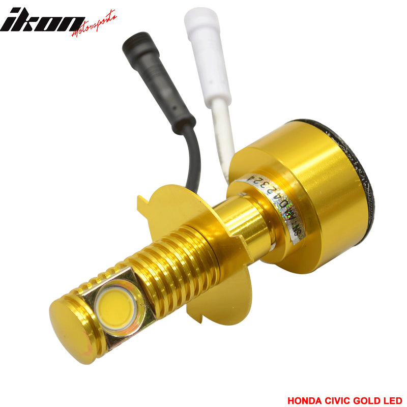 25W H4 Dual Beam LED kit w/ Fits 99-00 Civic JDM Black Housing