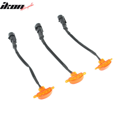 Fits Dodge Ram 1500 2500 3500 Classic 3PCS Amber LED Grille Lights Replacement