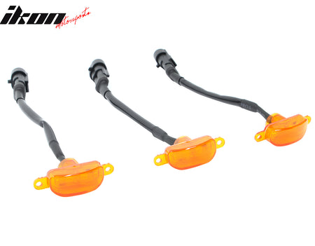 Fits Dodge Ram 1500 2500 3500 Classic 3PCS Amber LED Grille Lights Replacement