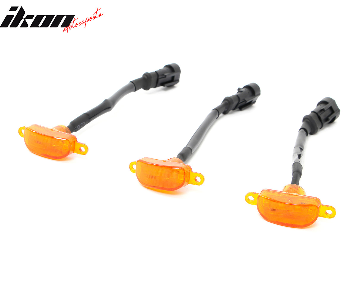 Fits Dodge Ram 1500 2500 3500 Classic 3PCS Amber LED Grille Lights Replacement