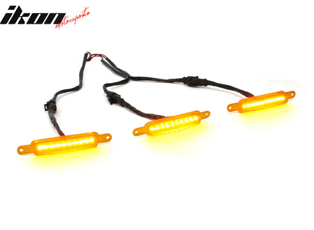 Fits Chevy Silverado GMC Sierra 1500 2500 3PC LED Grille Light W/Wiring Harness