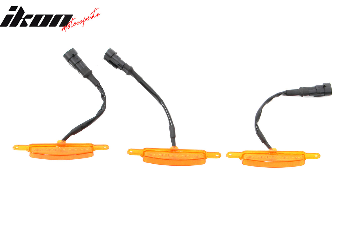 Fits Chevy Silverado GMC Sierra 1500 2500 3PC LED Grille Light W/Wiring Harness