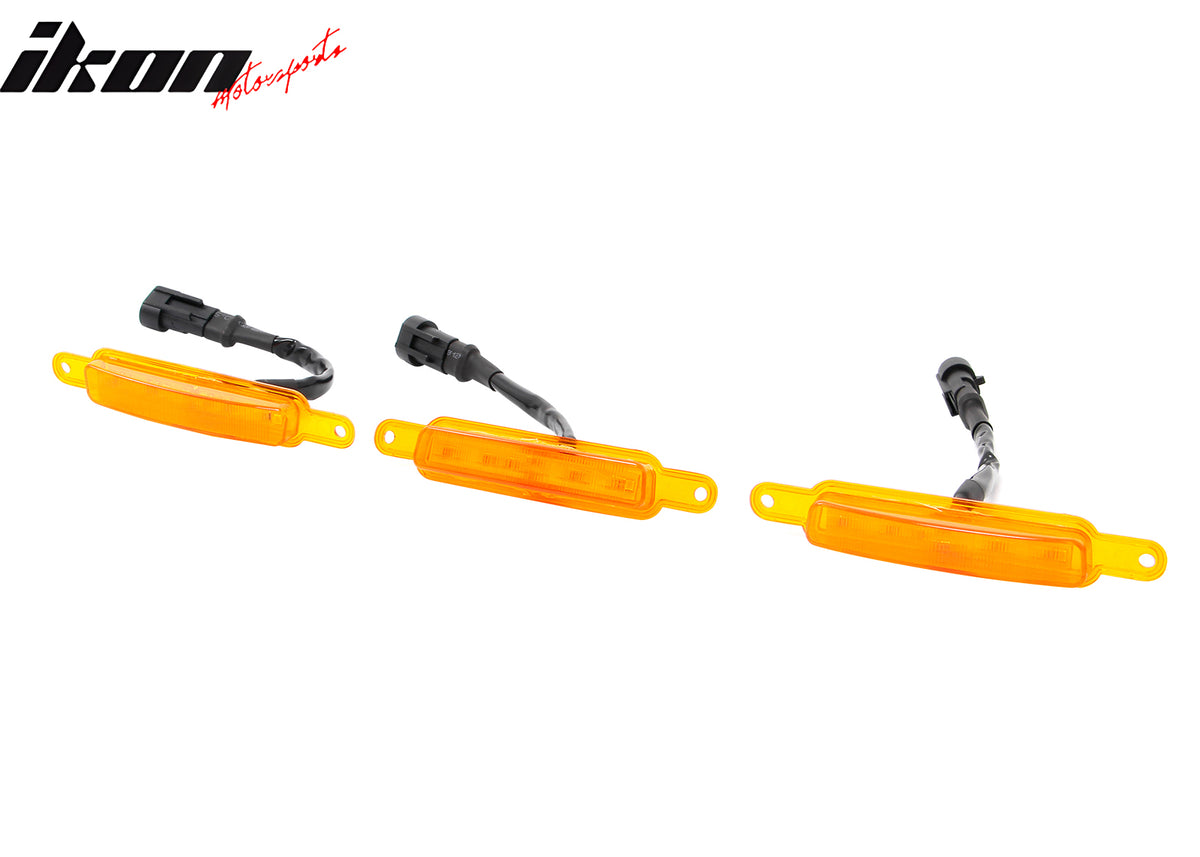 Fits Chevy Silverado GMC Sierra 1500 2500 3PC LED Grille Light W/Wiring Harness