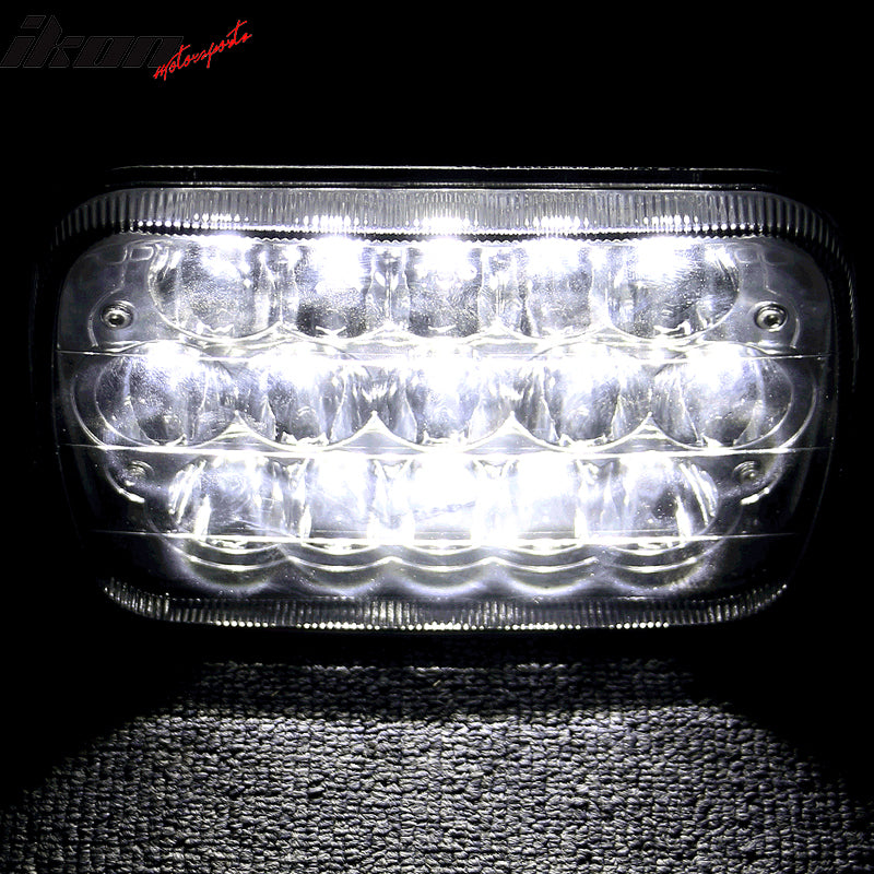 7"x6" LED Sealed Beam Square Projector Headlight Single Piece