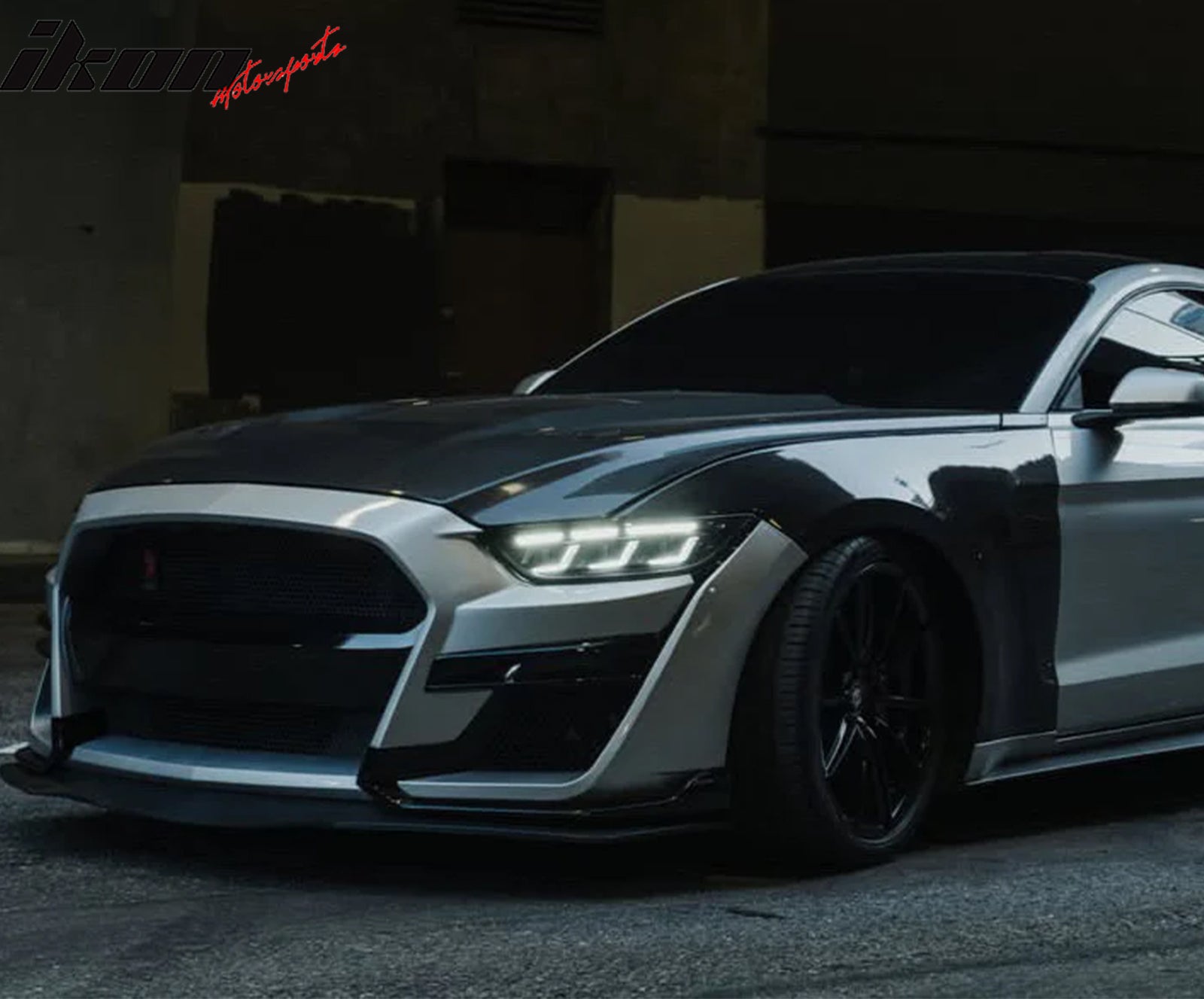 Fits 15-17 Ford Mustang Mach 1 Front Bumper Cover Conversion 2024+ LED Headlight