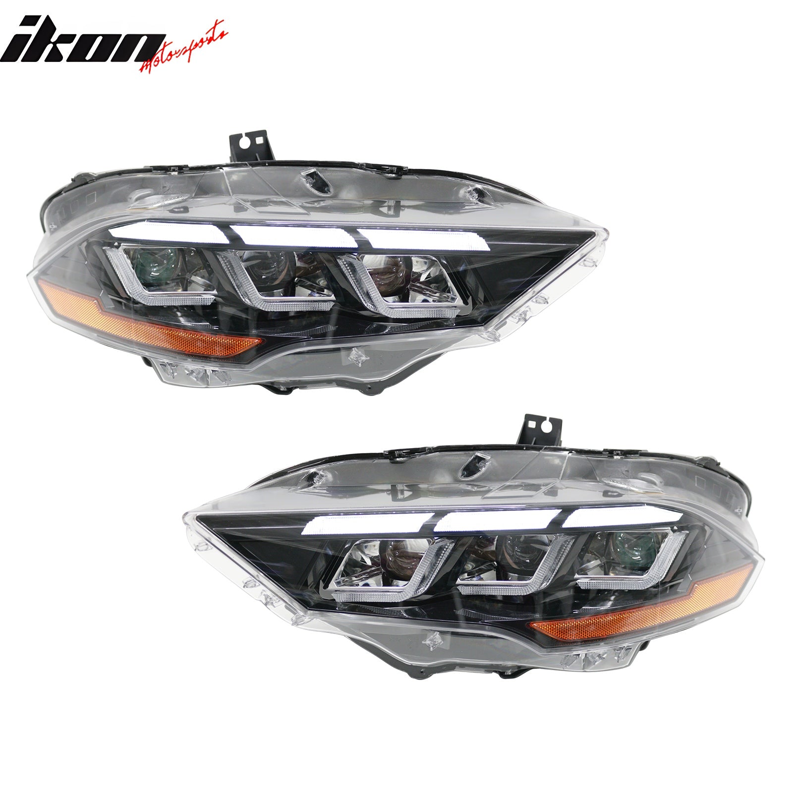 Fits 18-23 Ford Mustang 2024 Style LED Headlights Lamp W/ Sequential Turn Signal