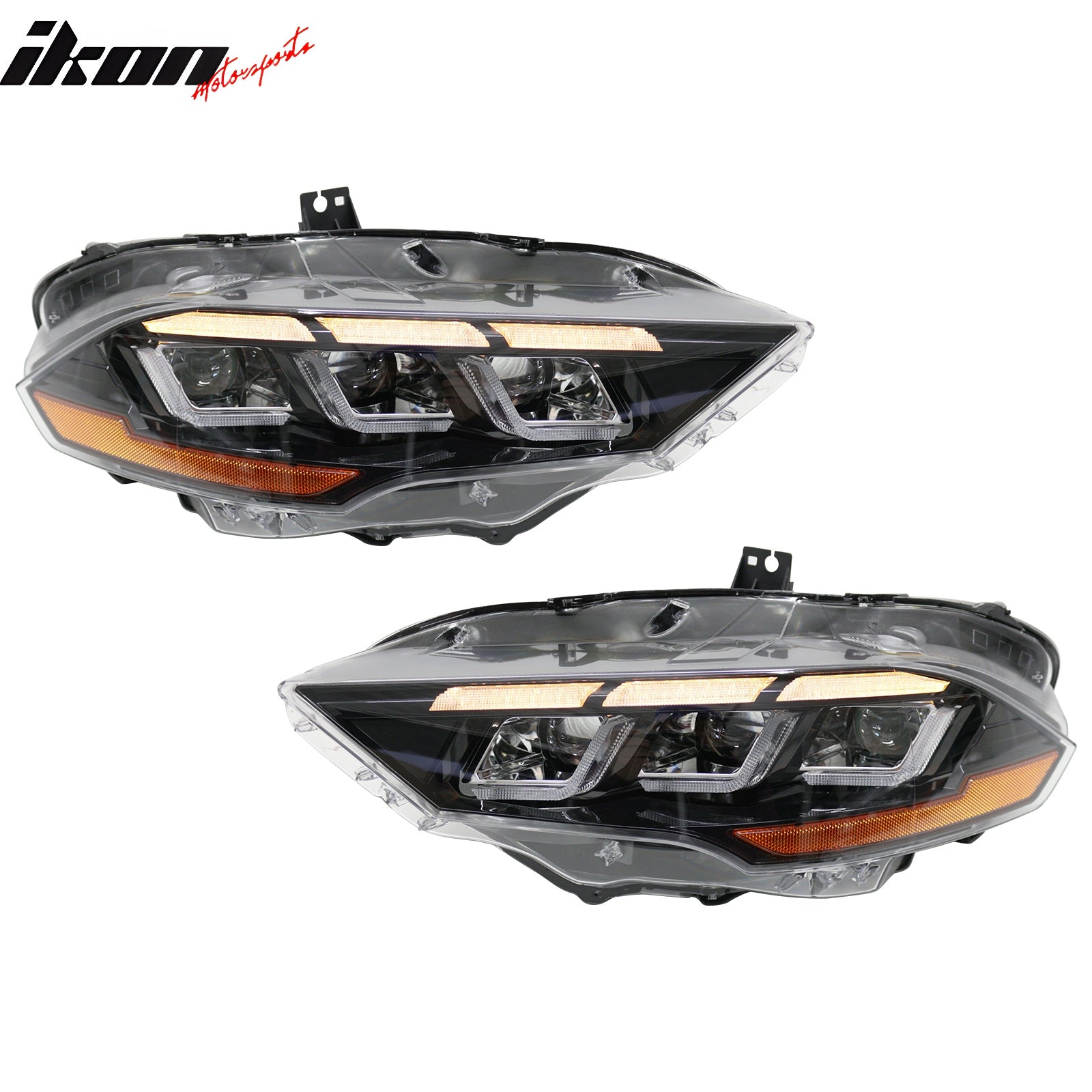 Fits 18-23 Ford Mustang 2024 Style LED Headlights Lamp W/ Sequential Turn Signal