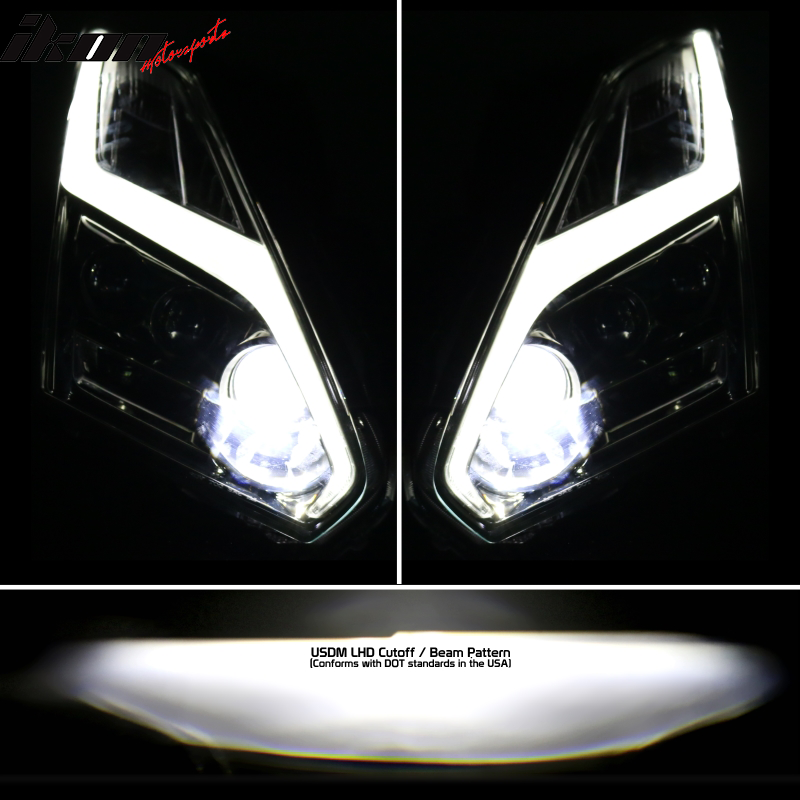 Fits 09-22 Nissan R35 GTR GT-R Front Bumper Cover & Front Hood & 2PCS Headlights