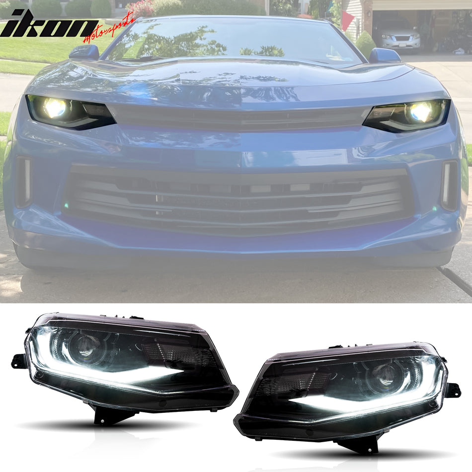 2016-2018 Chevrolet Camaro Projector DRL LED Headlights Lamps