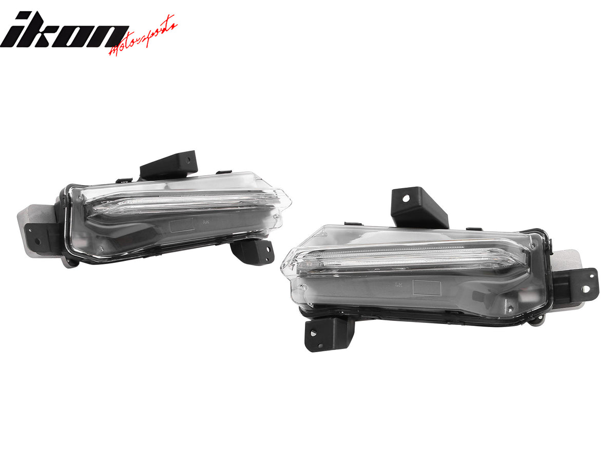 Fits 19-24 Chevy Camaro 19 SS Style Front Bumper Cover LED DRL + Gloss Black Lip