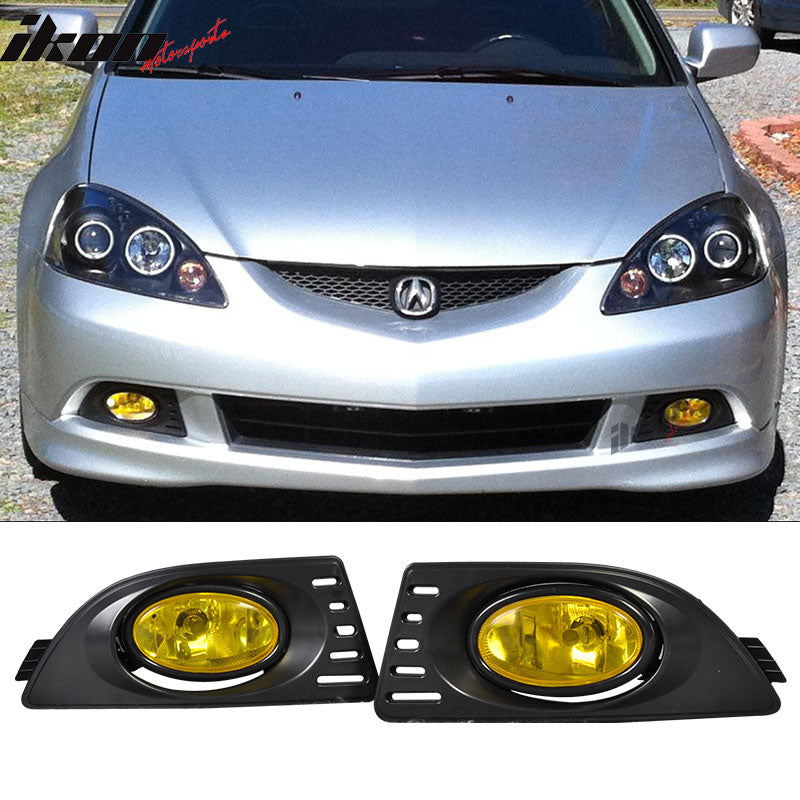 2005-2007 Acura RSX Yellow Lens Bumper Fog Lights Lamps RH LH Driving