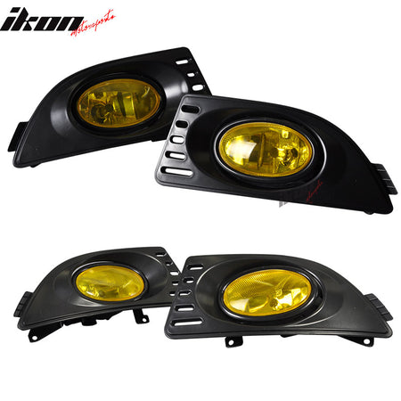 Fits 05-07 Acura RSX Yellow Lens Bumper Fog Lights Lamps RH LH Driving