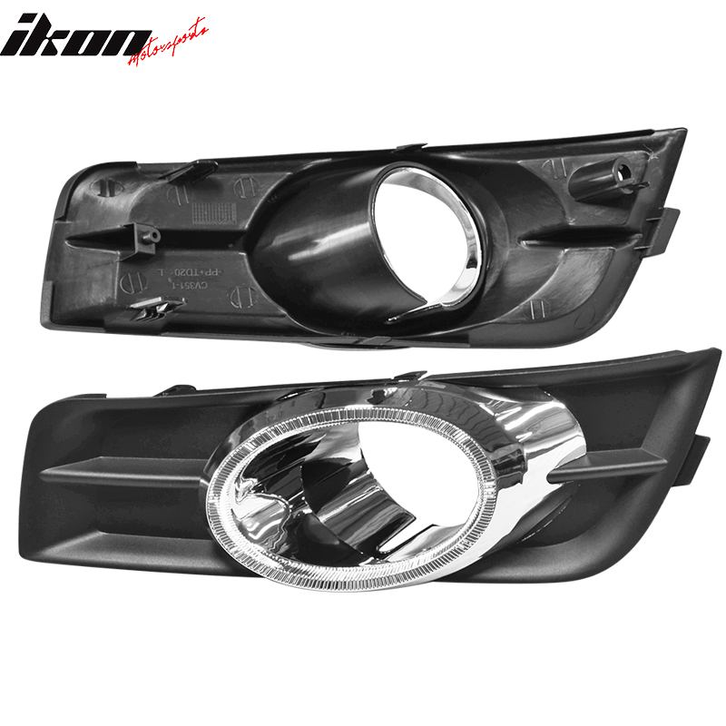 Fits 09-14 Chevy Cruze OE Style Black/Chrome Front Lower Foglights Pair