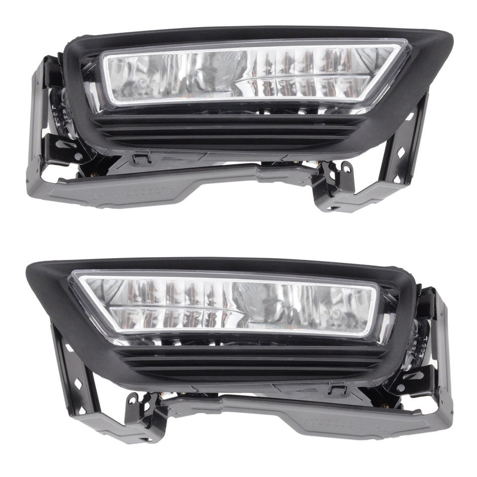 Fits 13-15 Accord Sedan Clear Lens Bumper Driving Fog Lights Bulbs