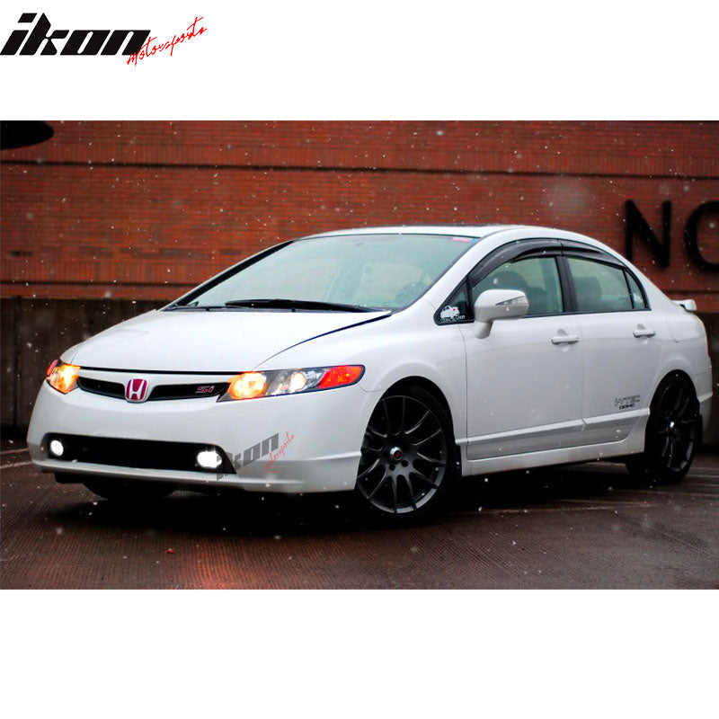 Fog Lights Compatible With 2006-2008 Honda Civic 2 Door Coupe Comes With Harness and Switch, Factory Style Clear lens Fog Lamps Left Right Pairs by IKON MOTORSPORTS, 2007
