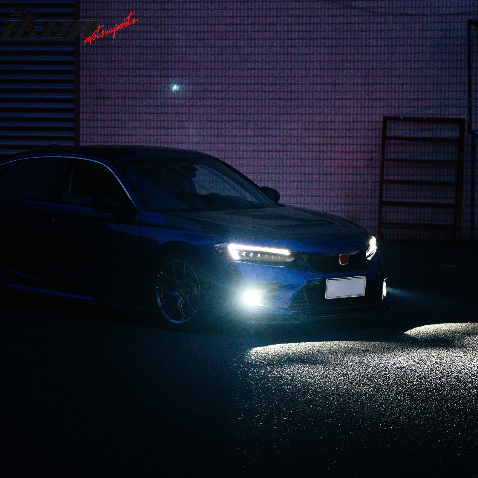 Fits 16-24 Honda Civic FC FK FE High Quality JDM Foglights Blue Lens White LED