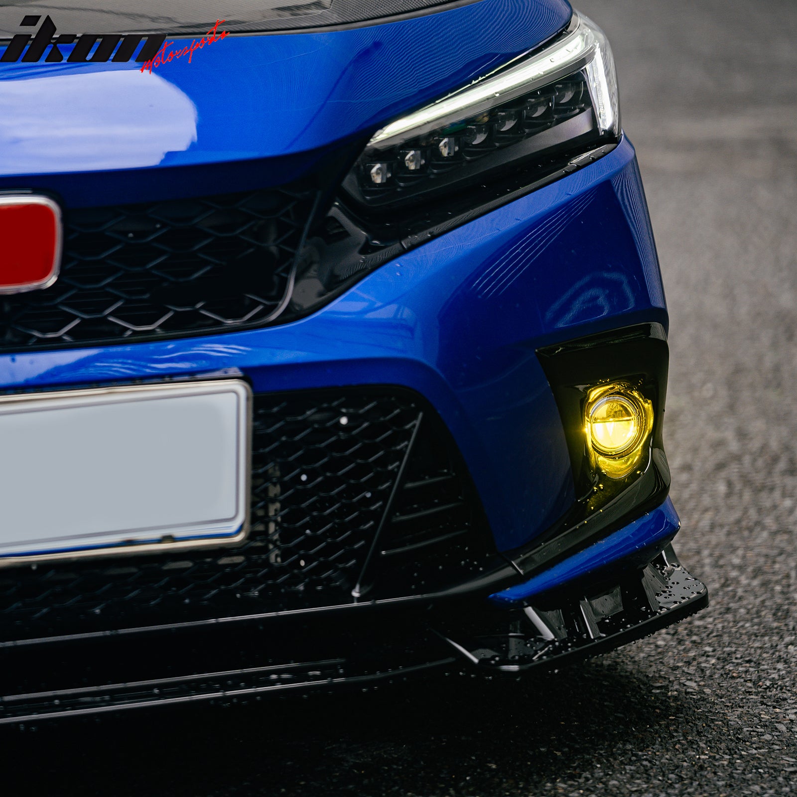 Car Lights for 2016-2024 Honda Civic | Yellow Lens LED Pair – Ikon
