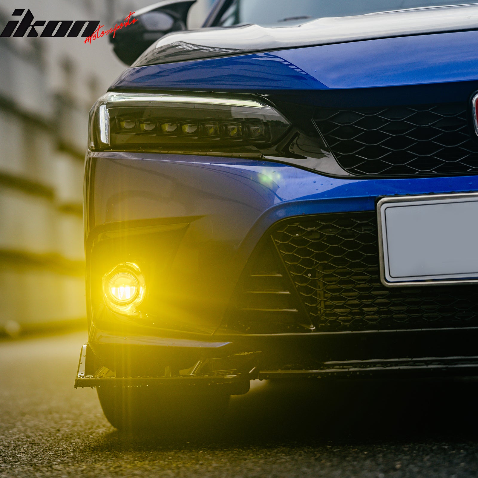 Car Lights for 2016-2024 Honda Civic | Yellow Lens LED Pair – Ikon