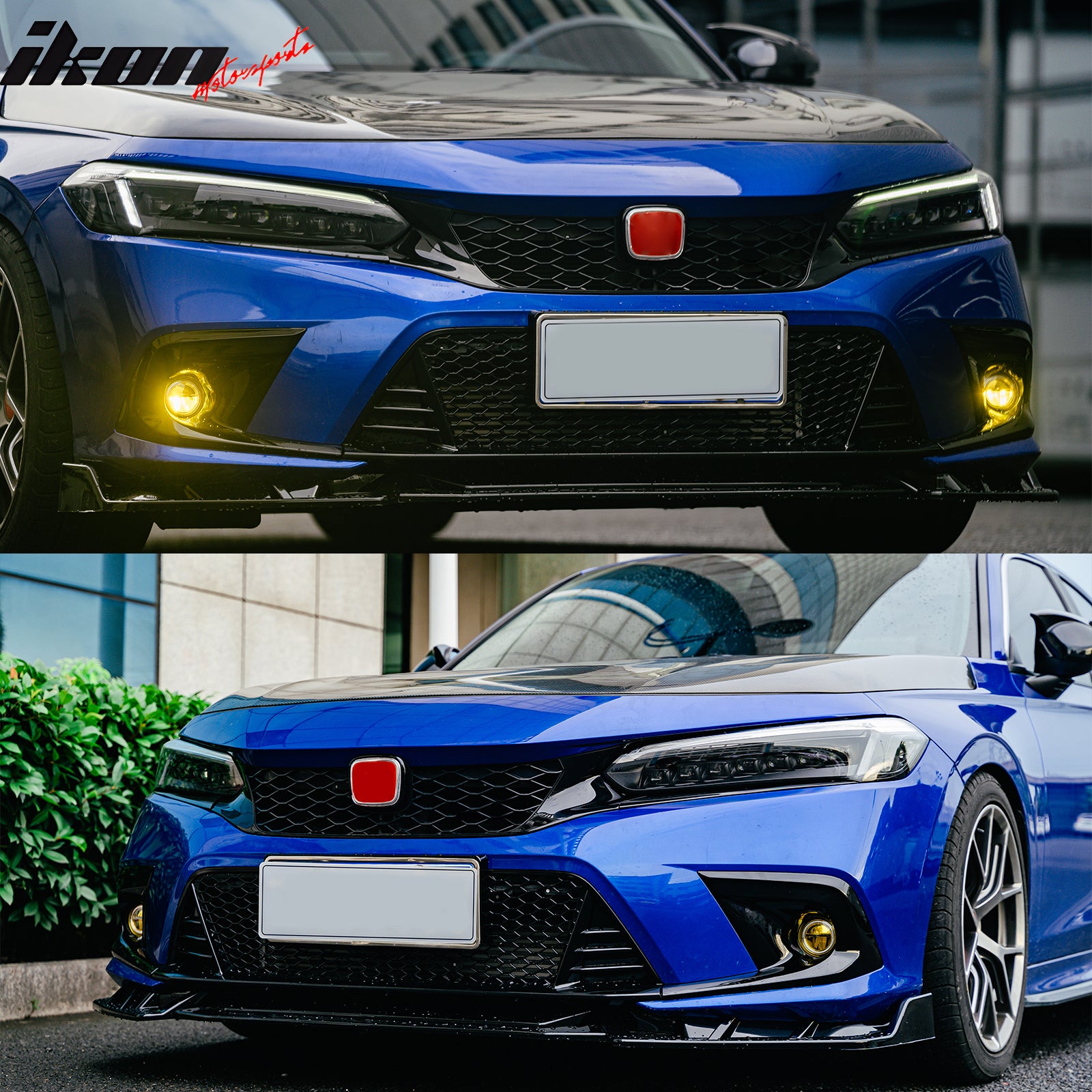 Car Lights for 2016-2024 Honda Civic | Yellow Lens LED Pair – Ikon