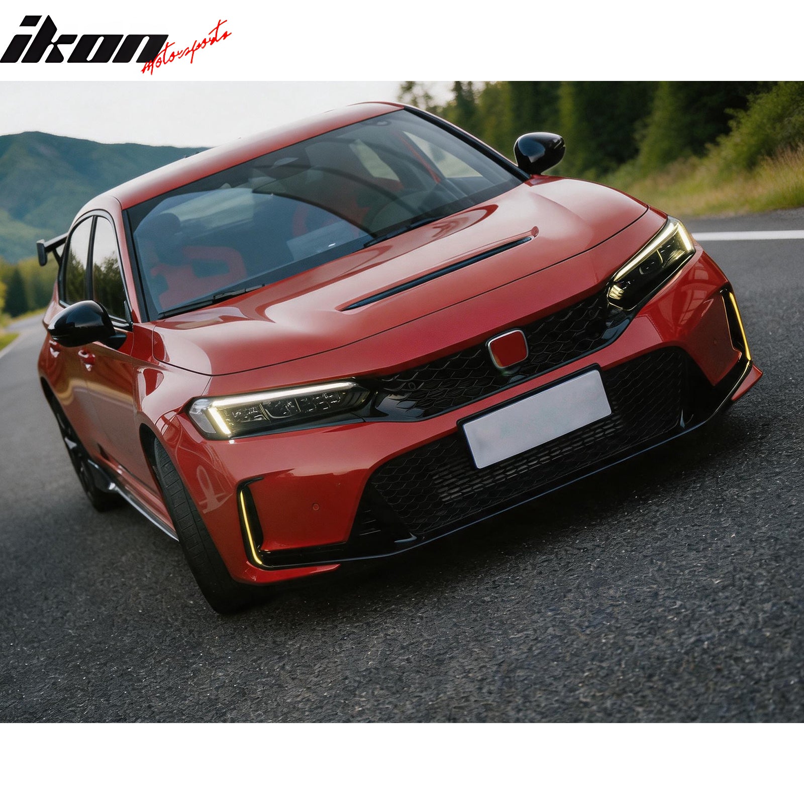 Fits 23-26 Honda Civic Type R FL5 JDM Bumper Amber LED Daytime Running Light 2PC