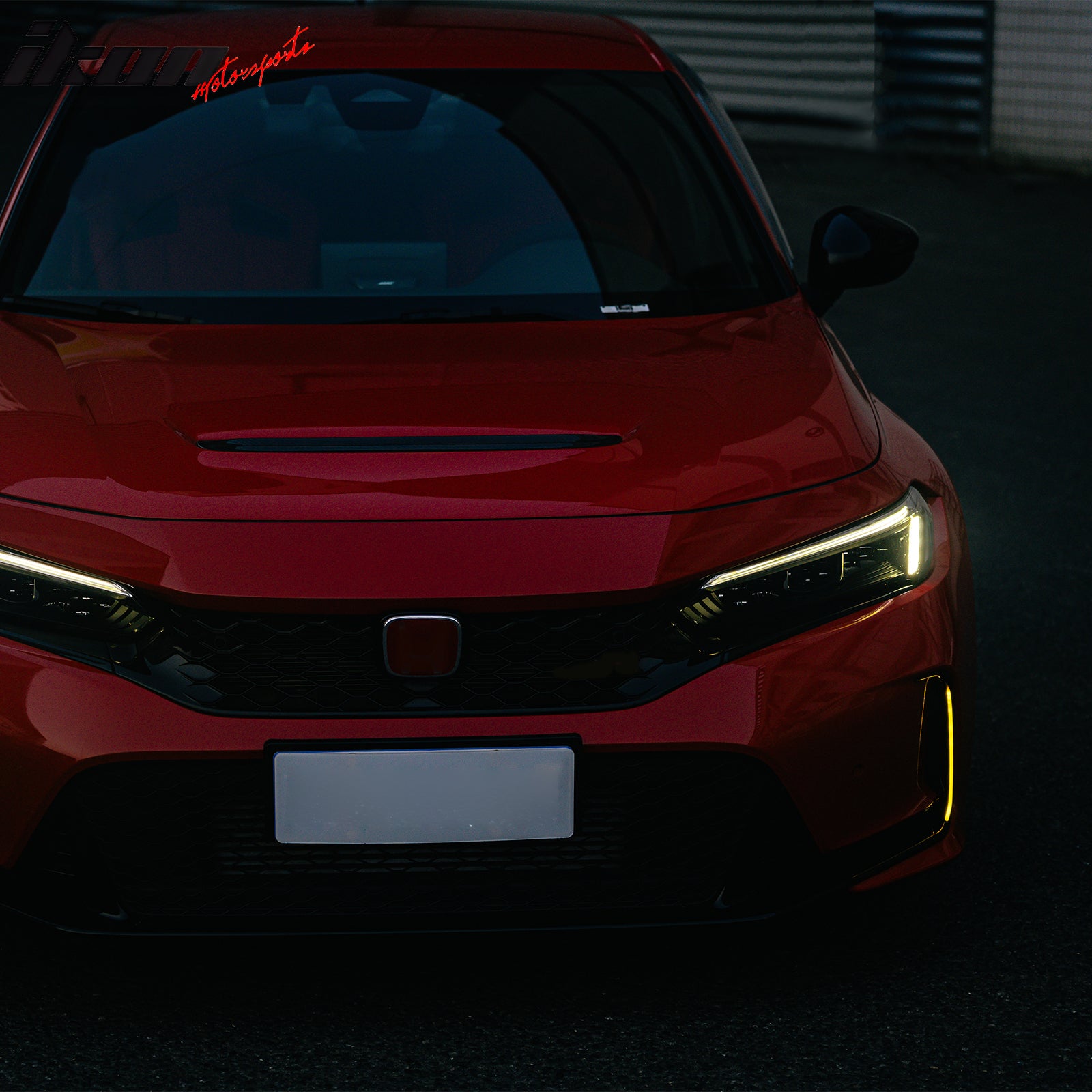Fits 23-26 Honda Civic Type R FL5 JDM Bumper Amber LED Daytime Running Light 2PC