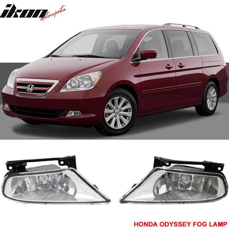 2005-2007 Honda Odyssey 2PCS Fog Lamp Fog Lights Wiring Kit Bulb ABS