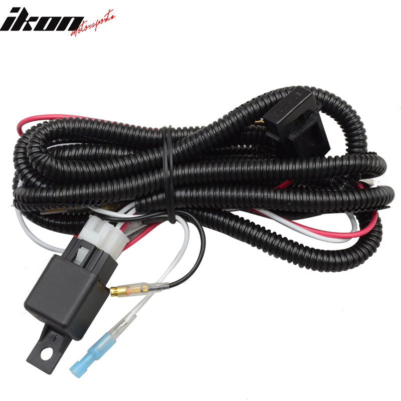 Lights Wiring Harness Kits Compatible With MOST CARS, Universal Fog Lamps Wiring Harness Kits Lamp Work Light Bar & Switch & Relay by IKON MOTORSPORTS