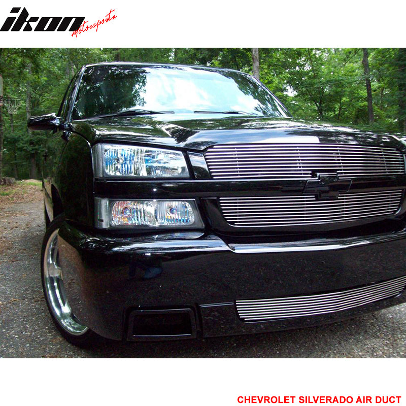 Bumper Splitter Compatible With 2003-2007 Chevy Silverado 1500, SS Style Air Duct Front Spoiler Valance Chin Diffuser Body kit Caliper 2PCS by IKON MOTORSPORTS,  2004 2005 2006