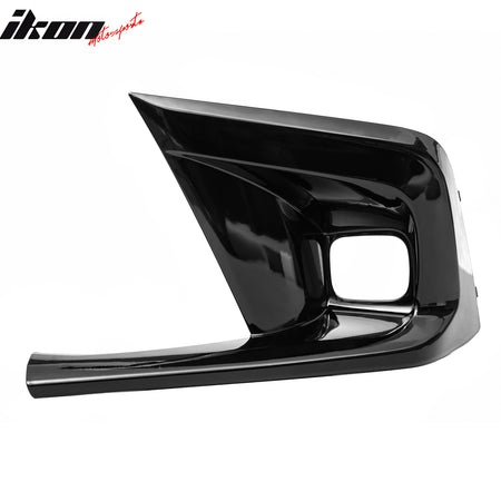 Fits 2022-2024 Honda Civic OE Style Fog Light Bezels Square Hole Gloss Black