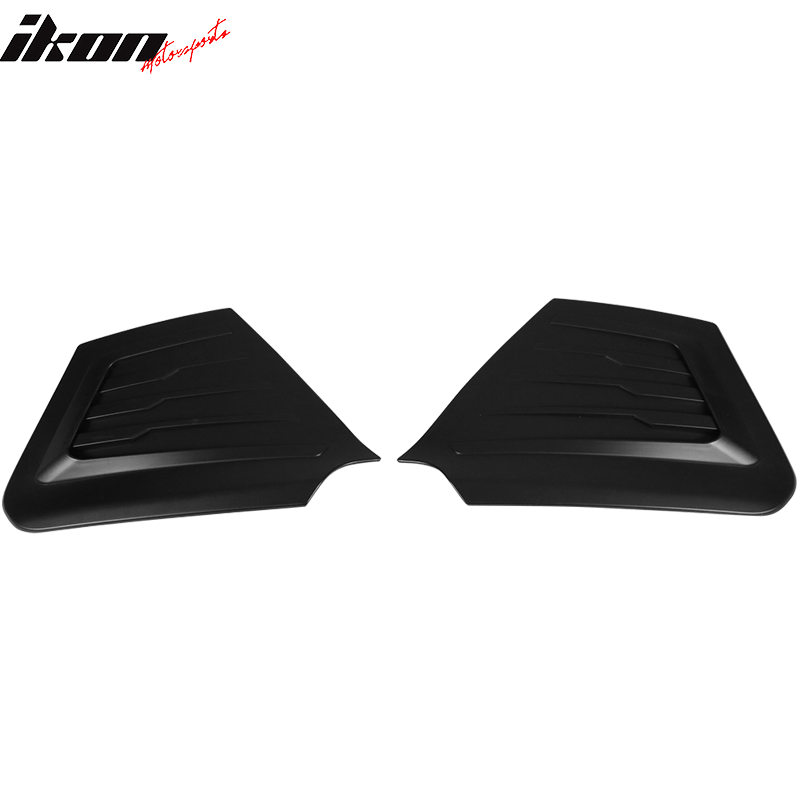 IKON MOTORSPORTS Fog Lamps Covers, Compatible With 17-18 Hyundai Elantra SPW Style Polypropylene PP Unpainted Black