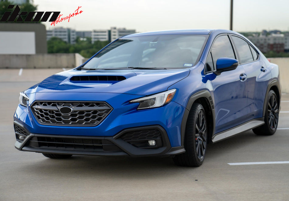 IKON MOTORSPORTS Fog Light Cover / Trim, Compatible with 2022-2025 Subaru WRX VB, OE Style Black PP Polypropylene Fog Lamp Decoration Bezel, 1 Pair