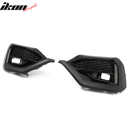Fits 22-26 Subaru WRX VB OE Style Front Foglight Bezels W/LED Yellow Turn Signal