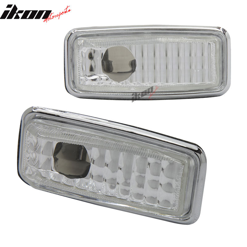 Compatible With 1995-1999 Mercedes S Class Side Marker Lights Lamps Clear In Pair