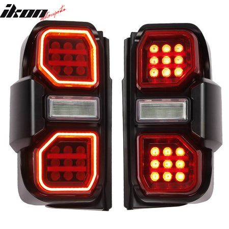 Fits 21-23 Ford Bronco 2/4 Door Red LED Tail Lights Rear Lamps Assembly Pair