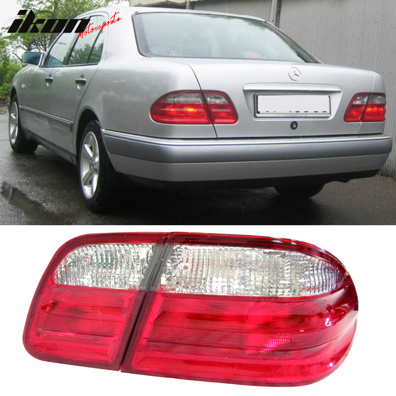 Fits 96-02 Mercedes Benz W210 E-Class Red Clear Tail Lights