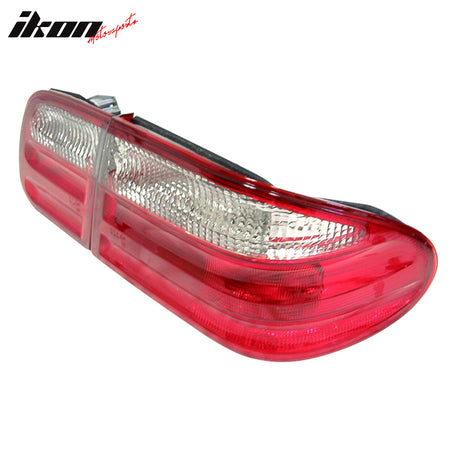 Fits 96-02 Mercedes Benz W210 E300 E320 E430 Red Clear LED Tail Lights Lamps