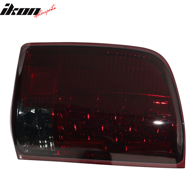 Fits 07-13 Chevy Silverado LED C Style Tail Light Chrome Housing Red Smoke Lens