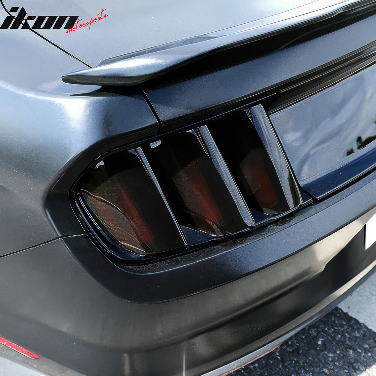 Fits 15-17 Ford Mustang Smoke Black Rear Tail Lamp Cover Guard Trims PC 6PCS Set