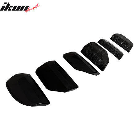 Fits 15-17 Ford Mustang Smoke Black Rear Tail Lamp Cover Guard Trims PC 6PCS Set