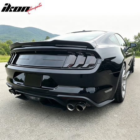 Fit 2018-2023 Ford Mustang Tail Lamp Cover Guard Trim Smoke Black ABS 6PCS