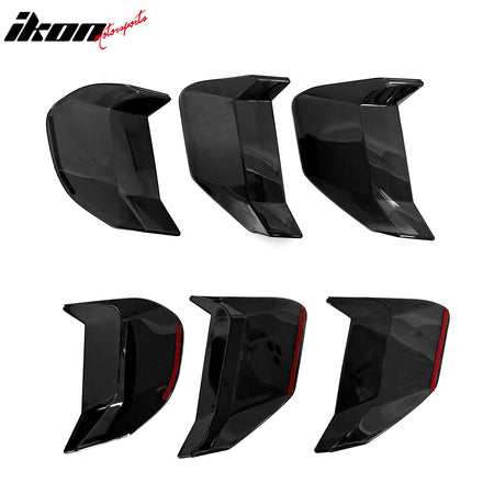 Fits 18-23 Ford Mustang Smoke Black Rear Tail Lamp Cover Guard Trims PC 6PCS Set